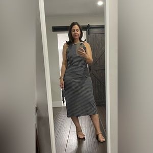 Old Navy Striped Slit Jersey Dress